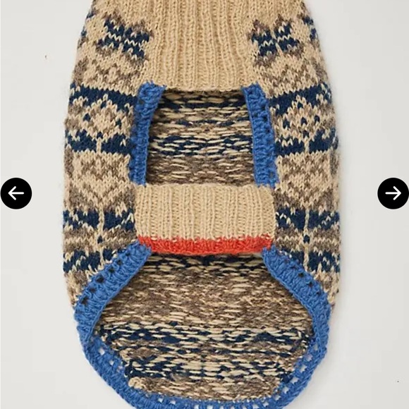 French Knot Free People New Medium Knit Patterned Dog Sweater - Picture 4 of 8